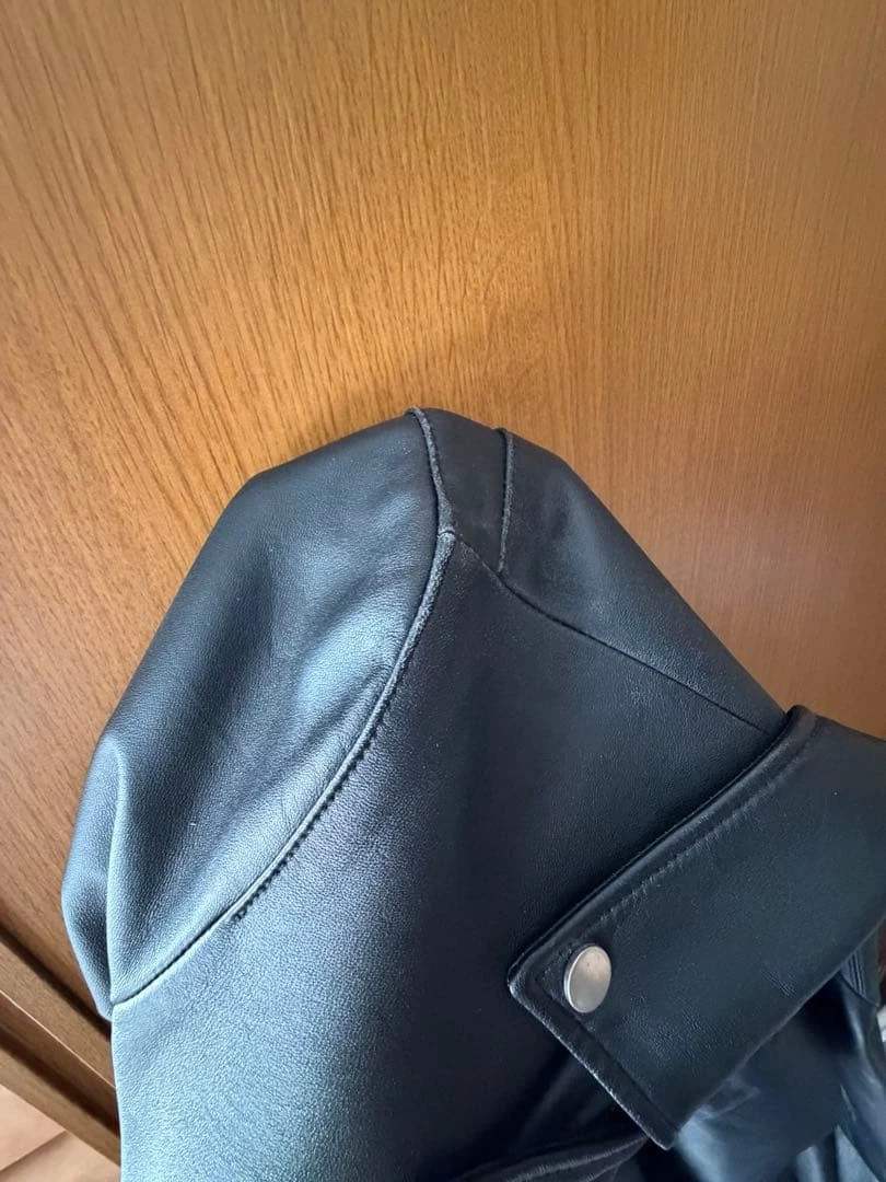 STUDIOUS Double Riders Jacket Black Lamb Leather Size 3 Made in Japan image 5