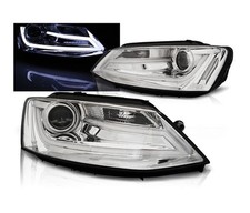Headlights for VW JETTA VI 2011 2012 2013 2014 2015-2018 Tube Light Chrome LHD