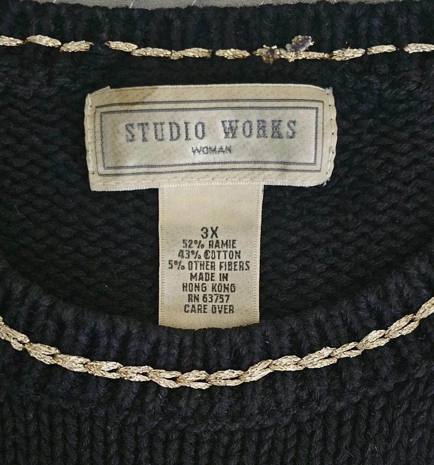 Suéter Navidad Vintage Studio Works Mujer 3X "Scolding Santa"  Foto 2 de 4