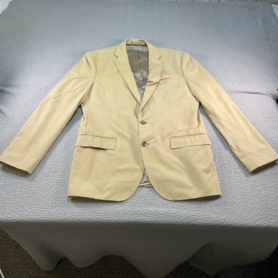 J Crew Crosby Blazer Mens 42L Beige Larusmiani Sport Coat Jacket Cotton