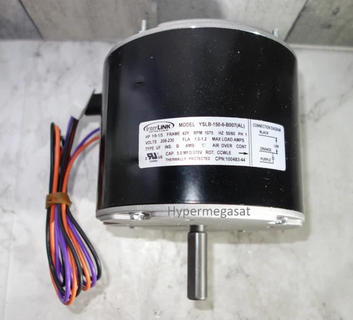 OEM Lennox 100483-44 1/6-1/5 HP Condenser Fan Motor Interlink YSLB-150-6-B007