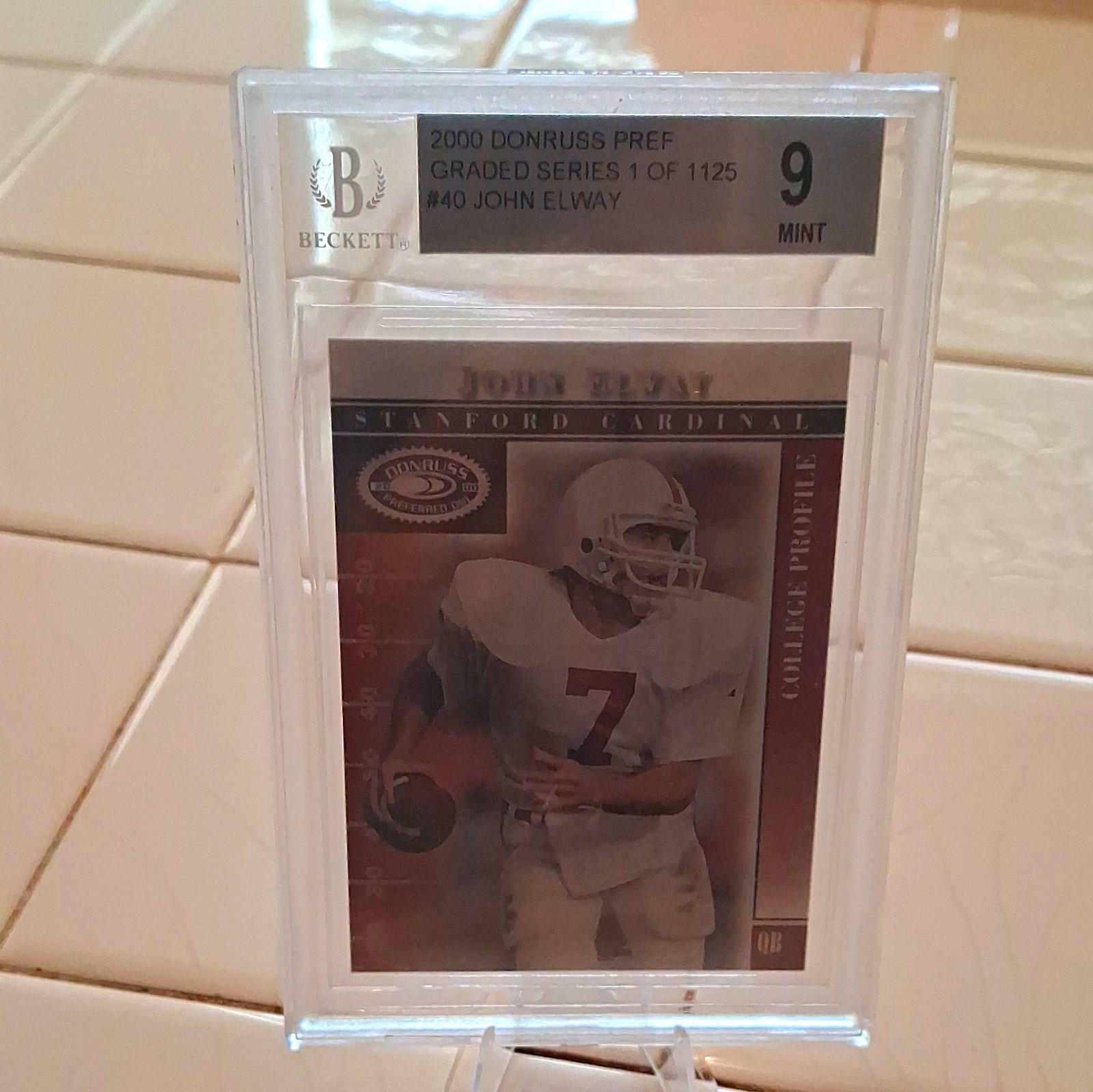2000 Donruss Preferred John Elway #40 Graded Series BGS 9 /1125
