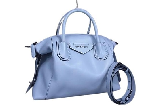 GIVENCHY Handbag Antigona Soft Small Leather 2WAY Silver Hardware Light Blue Aut
