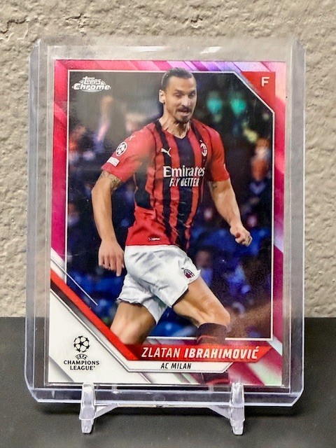 2021-22 Topps Chrome UEFA Champions League Zlatan Ibrahimovic Pink  /175 #116