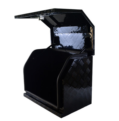 24'' Aluminium Generator Tool Box Generator Cover Caravan Truck Toolbox Black