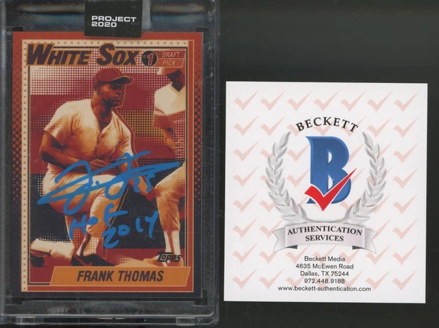 2020 Topps Project Matt Taylor #83 Frank Thomas 4/5 BAS Beckett Authentic Auto