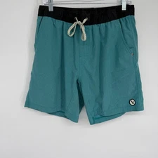 Vuori Kore Short Men's Large Lined Active Outdoor Workout Running Aqua & Camo