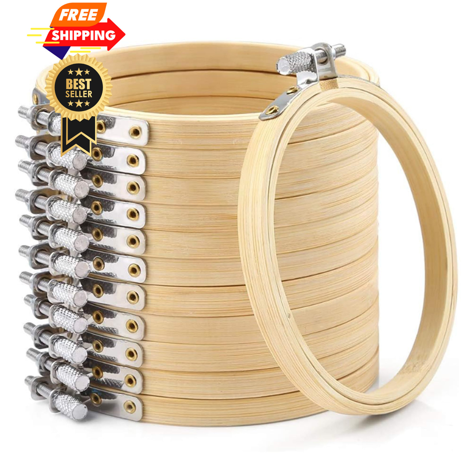 Hoop Bulk Wholesale 10cm/4 Inch, Wood