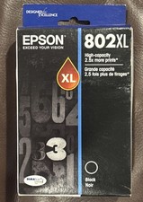 EPSON - 802XL High-Yield Black Ink Cartridge - T802XL120-S - Brand New Sealed
