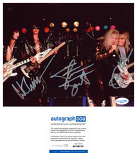 ‘Warrant’ Band Signed 8x10 Photo ‘Cherry Pie’ Erik, Joey & Steven ACOA