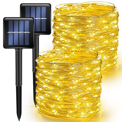 TW SHINE Warm White Solar String Lights Outdoor, Total 80 FT 240 LED Solar Po...