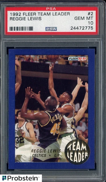 1992 Fleer Team Leader #2 Reggie Lewis Celtics PSA 10 GEM MINT