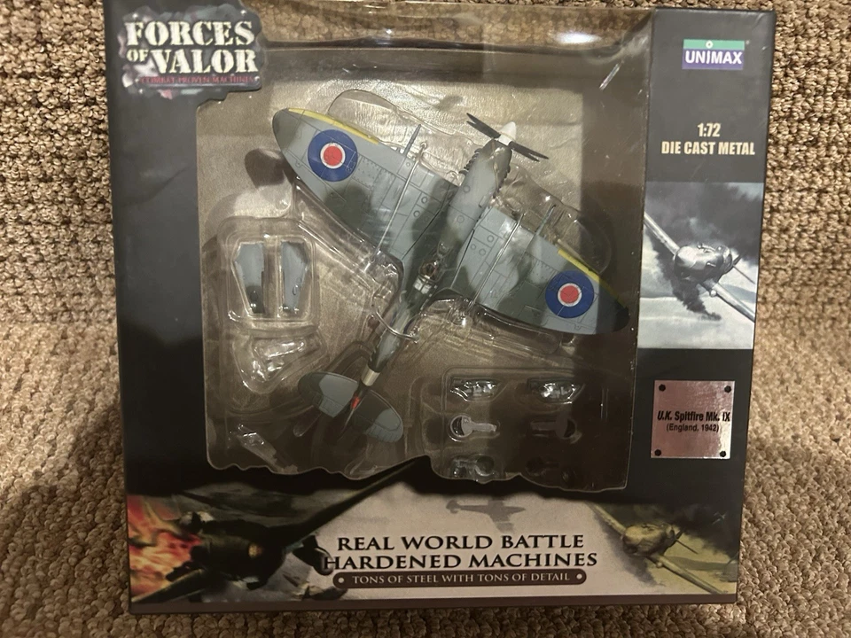 Unimax Forces of Valor 1:72 UK Spitfire MK IX, England 1942, No. 85550 - Image 3 of 4