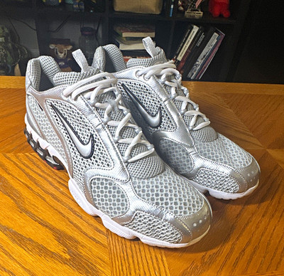 Nike Air Zoom Spiridon Cage  2 Men s Silver/Gray Mesh Low Top Lace-Up size 14
