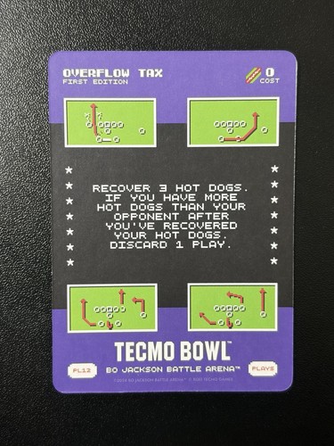 Bo Jackson Battle Arena Tecmo Bowl Overflow Tax Play # PL12 SSP Play