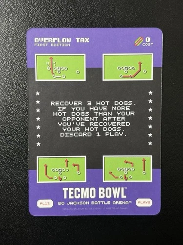 Bo Jackson Battle Arena Tecmo Bowl Overflow Tax Play # PL12 SSP Play