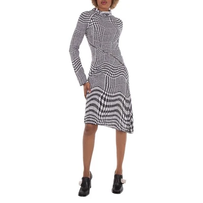 Burberry Houndstooth Pattern Midi Dress - Image 1 of 4