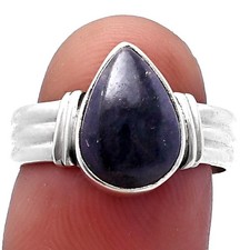 Natural Purple Aventurine 925 Sterling Silver Ring s.7.5 Jewelry R-1470