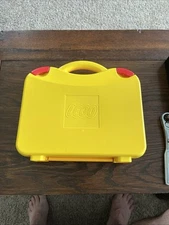LEGO Yellow And Orange Plastic Carrying Case With Latches And Dividers Organize
