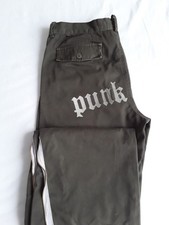 Punk Royal,Punk Rock Gothic Style, Damen Hose Gr. 2 /S/ oder 36/38 Military grün