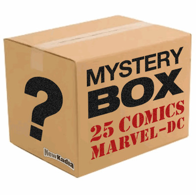Mystery Box 25 comic books:  DC or Marvel or mixed. No duplicates.  Superheroes!