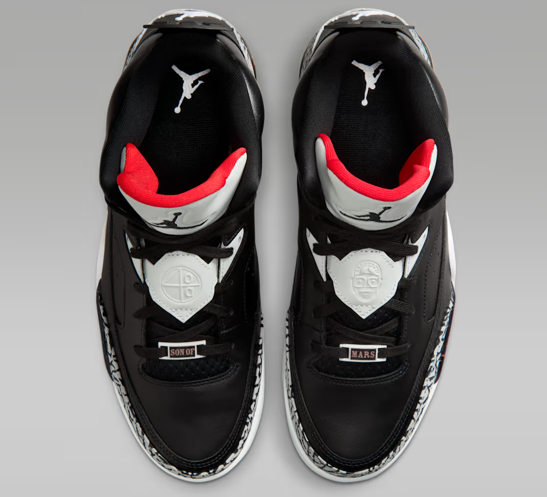 Jordan Son of Mars Low Black University Red Grey Shoes Men display picture 1