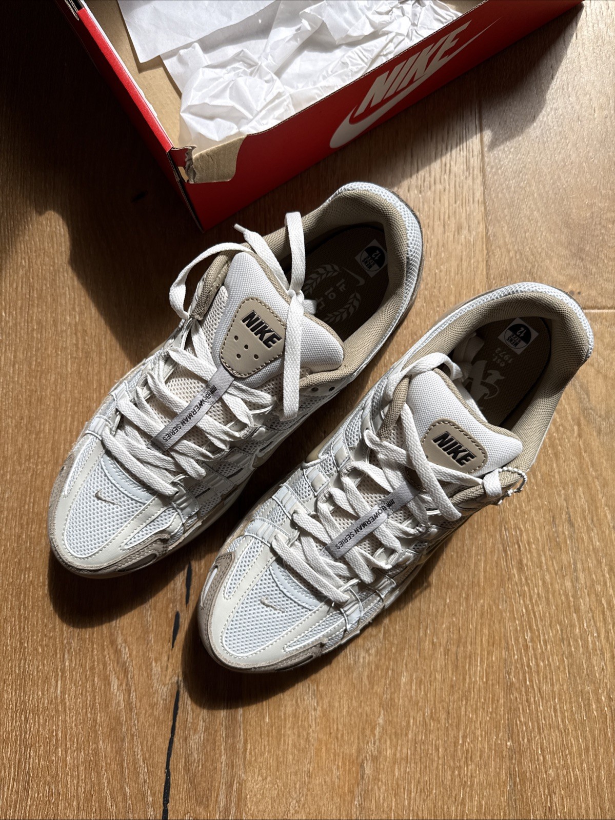 Nike P-6000 “hangul Day” Size 12 Men’s Brand New, Khaki Light Bone, Rare! DS image 9