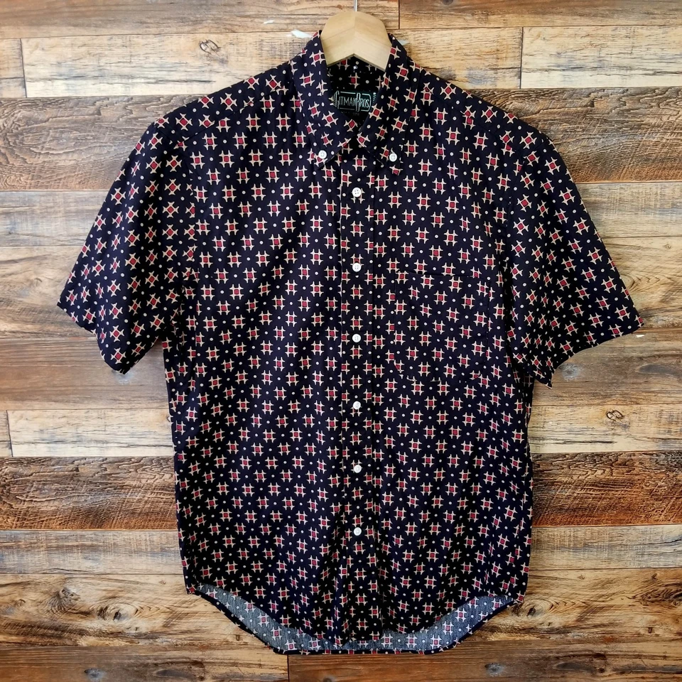 Vintage GITMAN BROS Button Down SHIRT Size S Mens Cotton Short Sleeve brown - Image 3 of 4