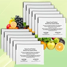 12 Packets W10346771A Refrigerator Produce Preserver Refills; Produce Saver Repl