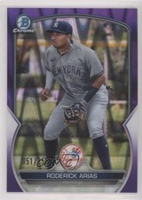 2023 Bowman Chrome Prospects Purple RayWave Refractor 51/250 Roderick Arias 0fz3