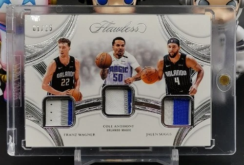 Franz Wagner/Cole Anthony/Jalen Suggs 2024-25 Flawless Triple Patches 01/25