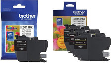 Genuine LC3011BK, LC30113PKS Standard Yield Black/Cyan/Magenta/Yellow Ink Cartri