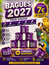 Bagues oiseaux en aluminium 2027 canaris exotique perruche(2.0/2.5/2.9/3.0..11m