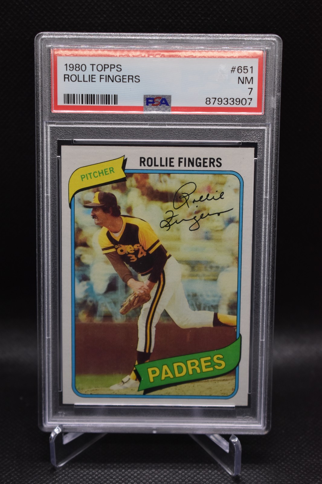 Rollie Fingers PSA 7 1980 Topps #651 San Diego Padres
