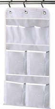 Hanging Mesh Pockets Shower Organizer with Over Door Hooks, 340oz