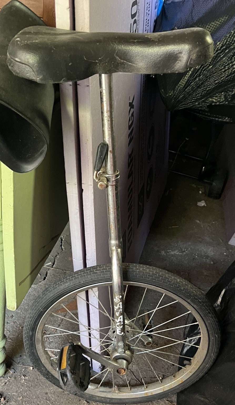 Black and Silver Unicycle
