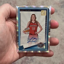 2025 Panini Donruss WNBA Lucy Olsen Rated Rookie Holo Laser Auto