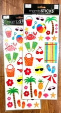 Me & My Big Ideas Summer Beach Day Stickers Scrapbooking Card Making - 2 pkgs