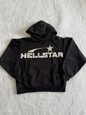 Hellstar Studios Classic Logo Vintage Black Hoodie Size S,M,L NEW