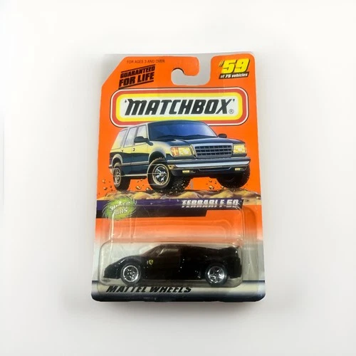 VINTAGE 1998 Matchbox luxury sports cars FERRARI black F-50 super cars 59/75