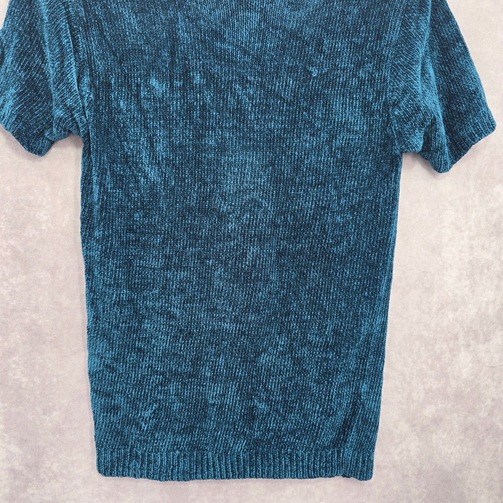 Carolyn Taylor Green Chenille Granny Artsy Cozy Electric Preppy Sweater Top XL image 4