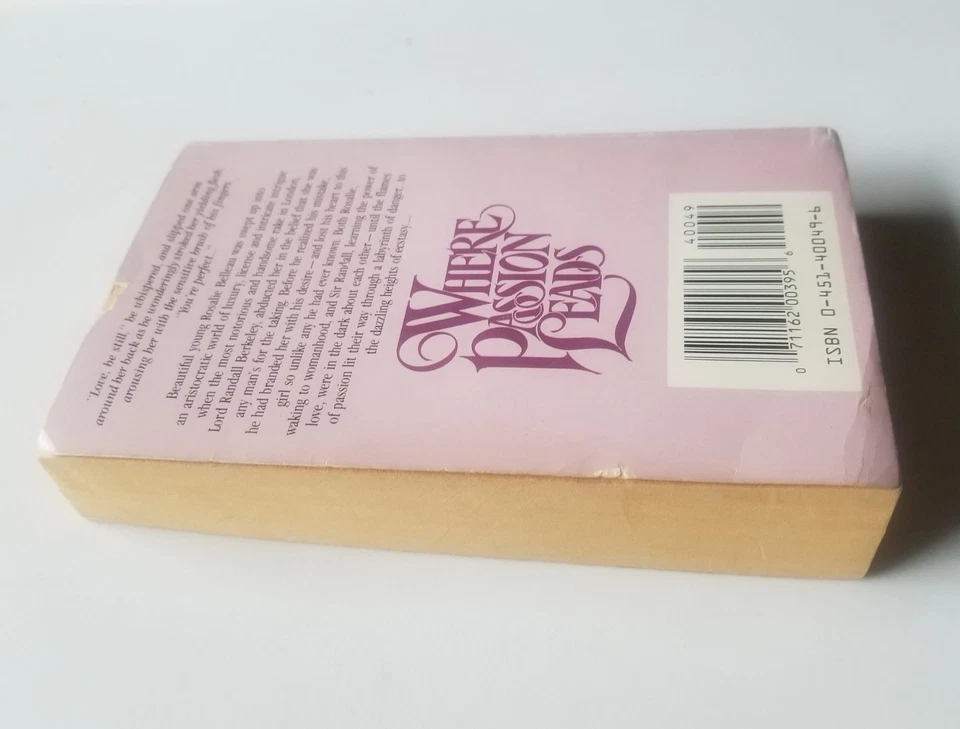 Where Passion Leads by Lisa Kleypas (1987, Mass Market) RARE Foto 4 de 4