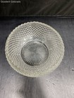 Clear Diamond Point Pattern Glass Bowl Round Pressed Glass Serving Dish — photo 2