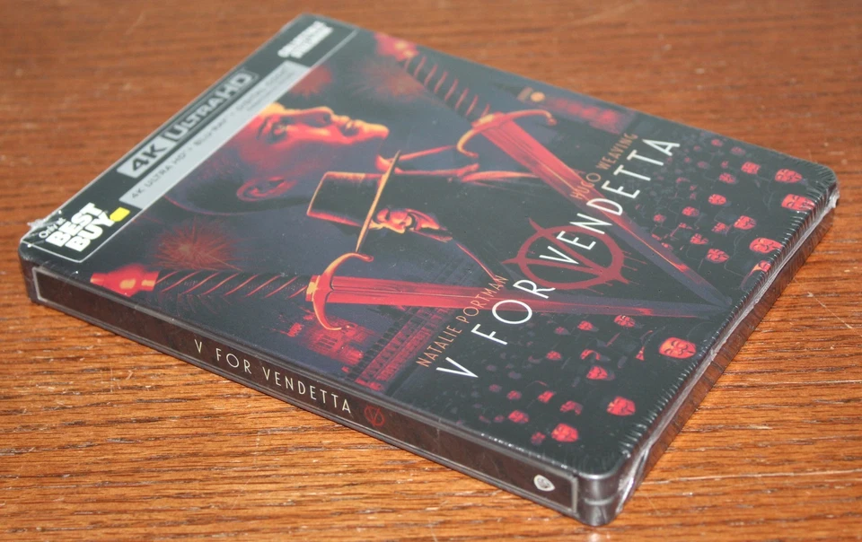 V for Vendetta STEELBOOK (4K, Blu-ray, Digital) Best Buy Exclusive OOP - Image 2 of 3