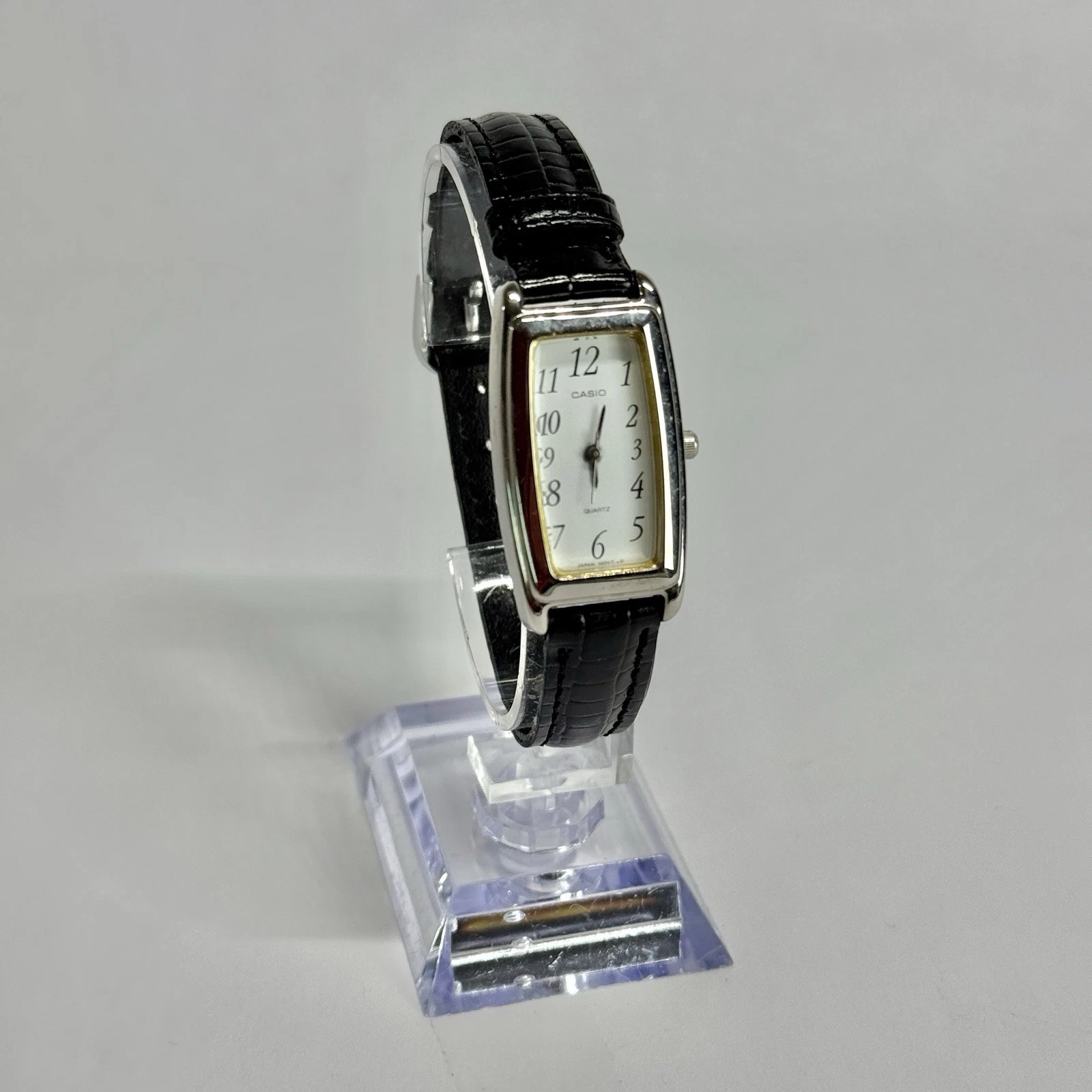 CASIO LQ-409 Analog Quartz Silver Tone Women Vintage Watch W481 *WORKING