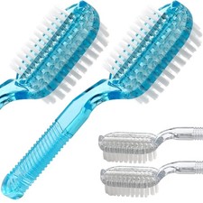 Handle Grip Fingernail Brush Two Sided Nail 4 Count Pack of 1 , blue white