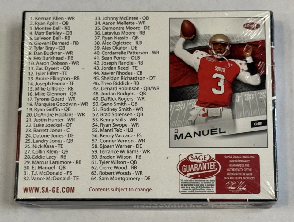 2013 Sage Autographed Football Factory Sealed Hobby Box With 24 Auto - Image 2 of 4