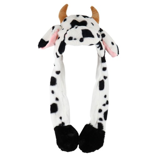Chapeau Mignon Avec Oreilles De Panda Mobiles - Noir - Taille 53x30x5 Cm - Neuf Avec étiquettes