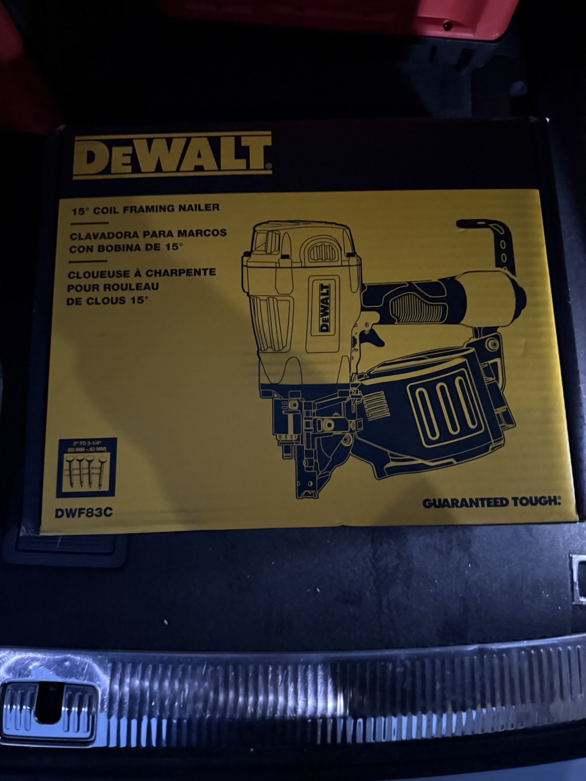 New DEWALT 15&deg; Pneumatic Coil Framing Nailer  DWF83C FREE P