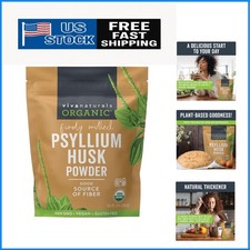 Unflavored Organic Psyllium Husk Powder 24 oz - Ideal for Smoothies  Baking